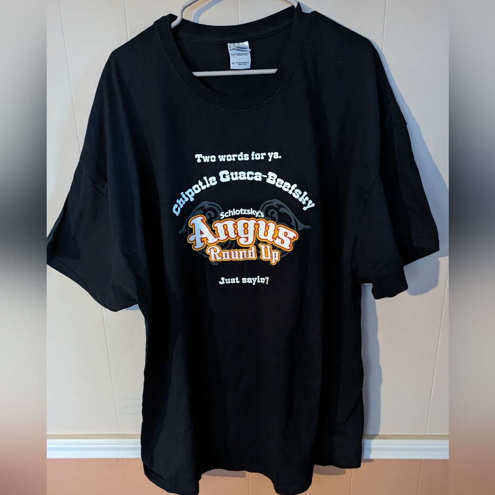 Schlotzsky's Angus Round Up T-shirt Men's Size 3XL Black
